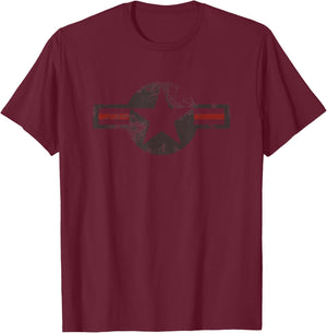 Air Force Logo Vintage US Military Airforce Men Women T-Shirt - T-Shirt | Maroon