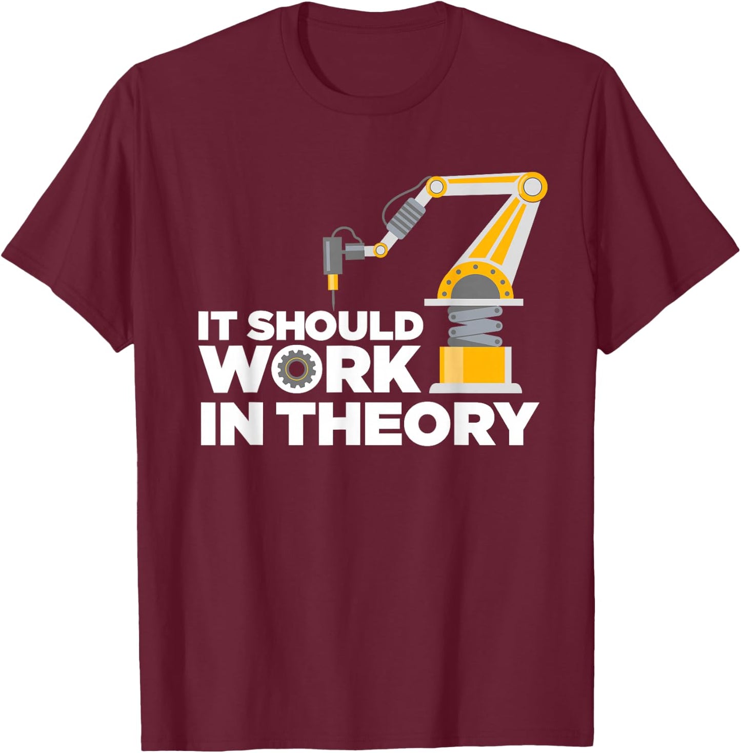 Funny Robotics Art Kids Robot Robotics Engineering T-Shirt - T-Shirt | Maroon