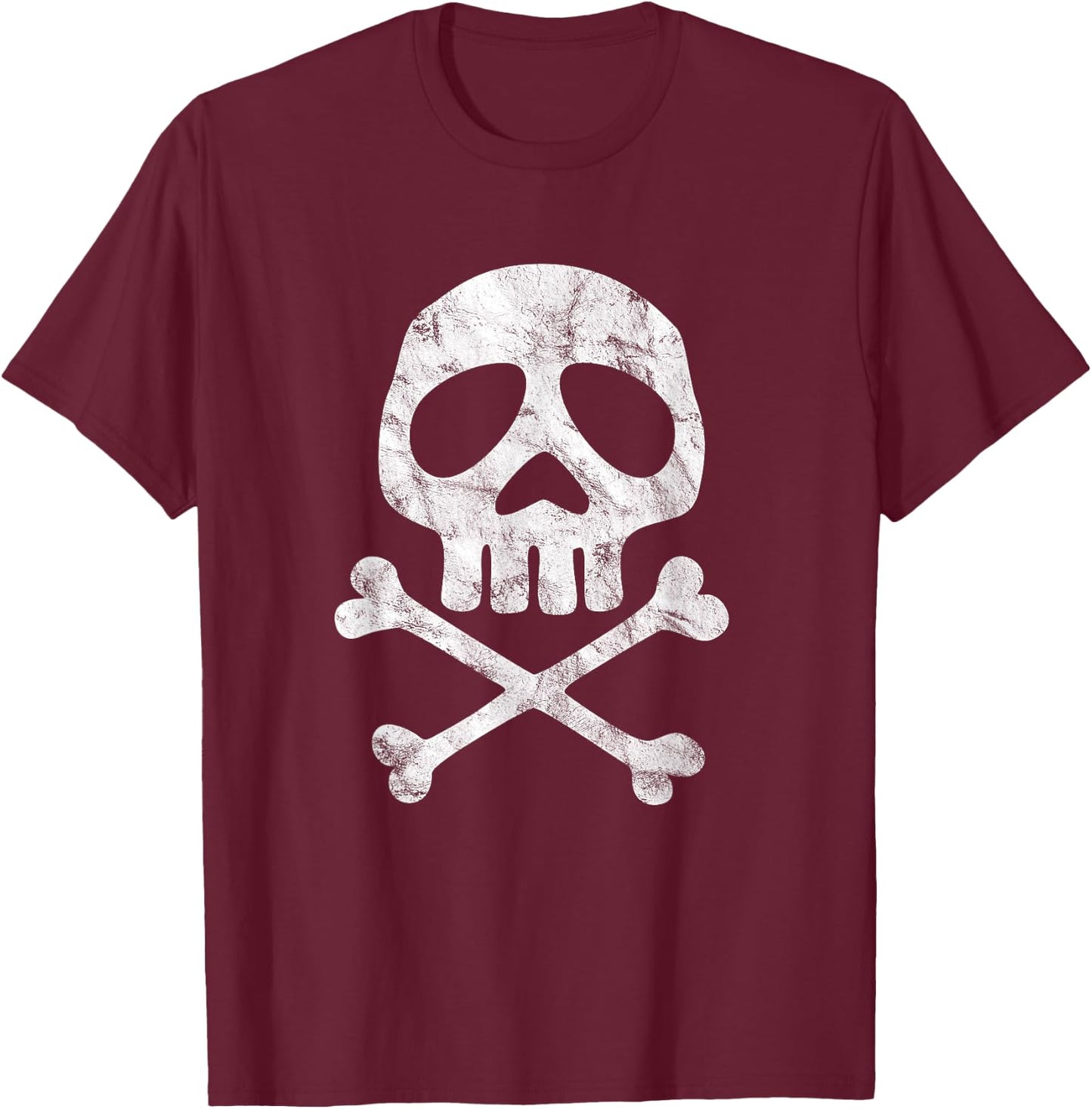 Skull, Space Pirate, Captain Party Halloween Day of the Dead T-Shirt - T-Shirt | Maroon