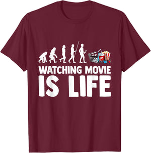 Movie Action Cinema Film Comedy Flick Feature T-Shirt - T-Shirt | Maroon