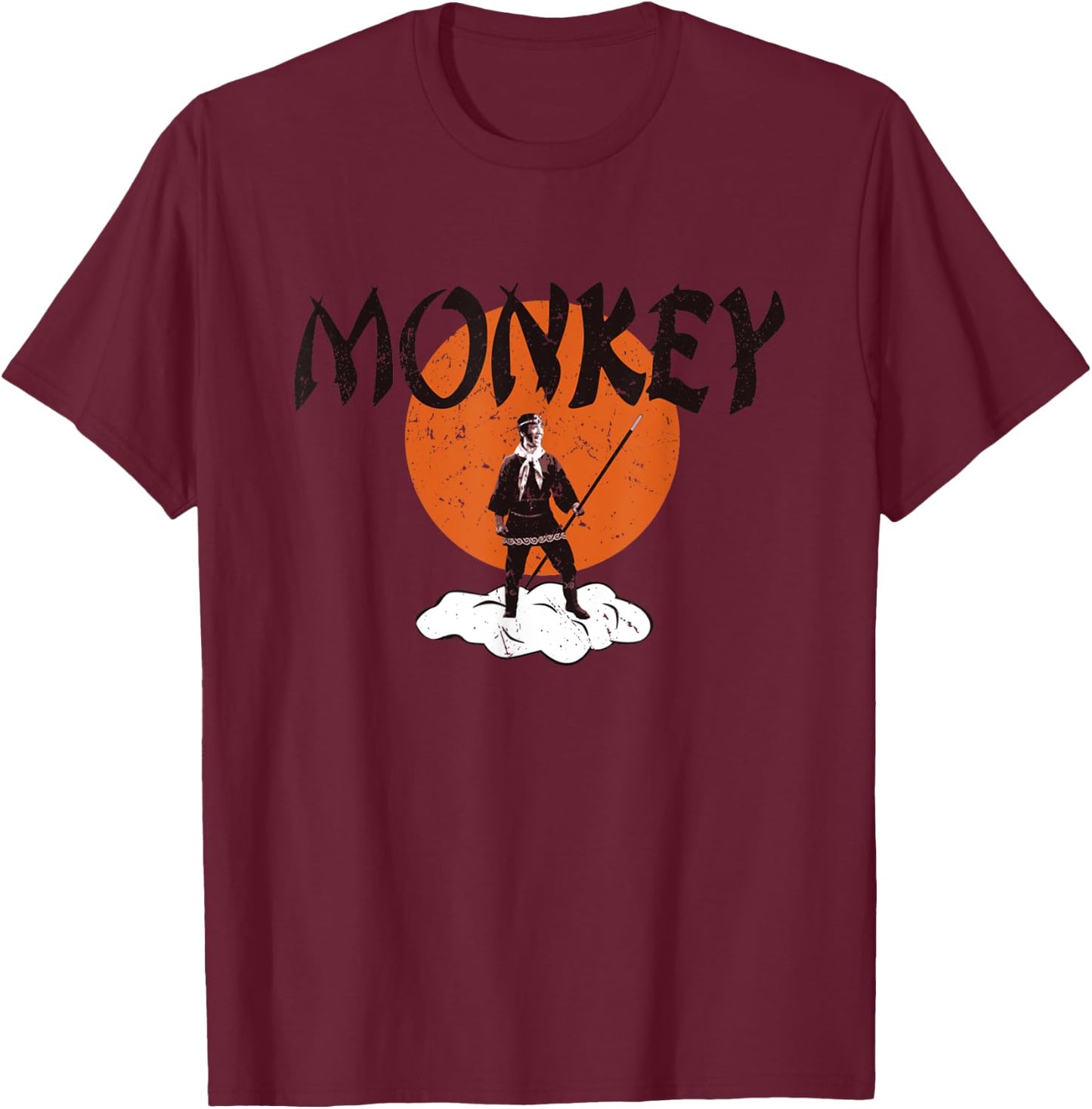 Monkey Magic | Classic Retro 1980's Cult Hit T-Shirt - T-Shirt | Maroon