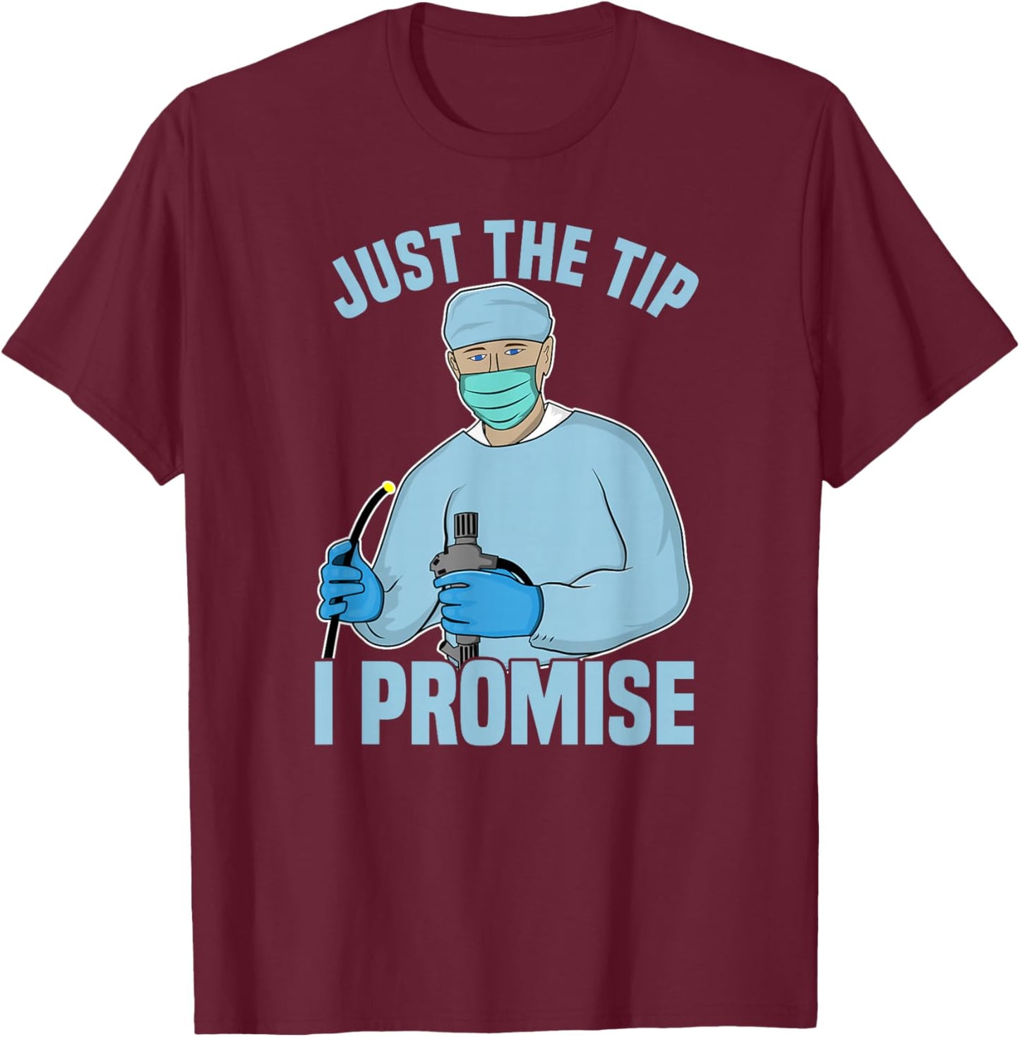 Dan66 Men's Black Humorous Medical Procedure T-Shirt - T-Shirt | Maroon