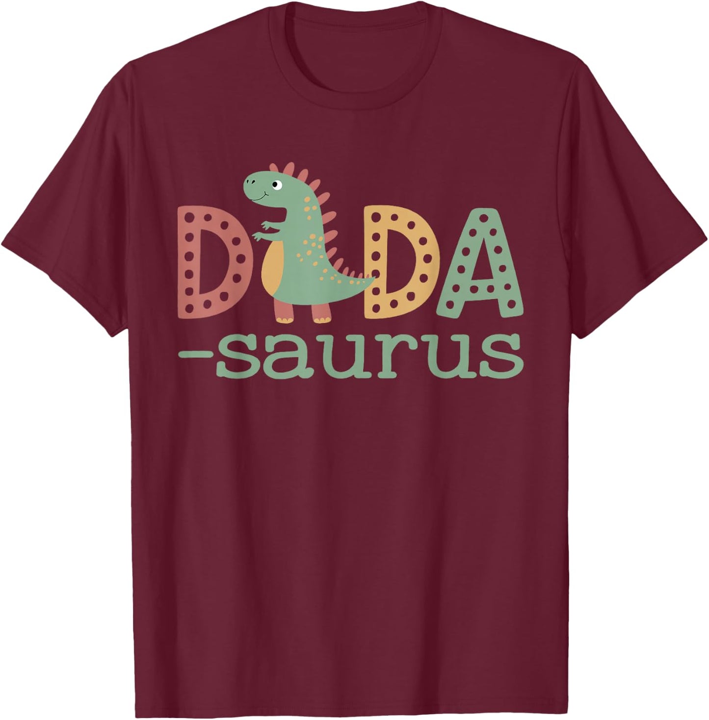 Dadasaurus T Rex Dinosaur Dada Saurus Family Matching Retro T-Shirt - T-Shirt | Maroon