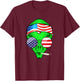 Hippie Alien American Flag 4th of July Funny Marijuana Weed T-Shirt - T-Shirt | Maroon