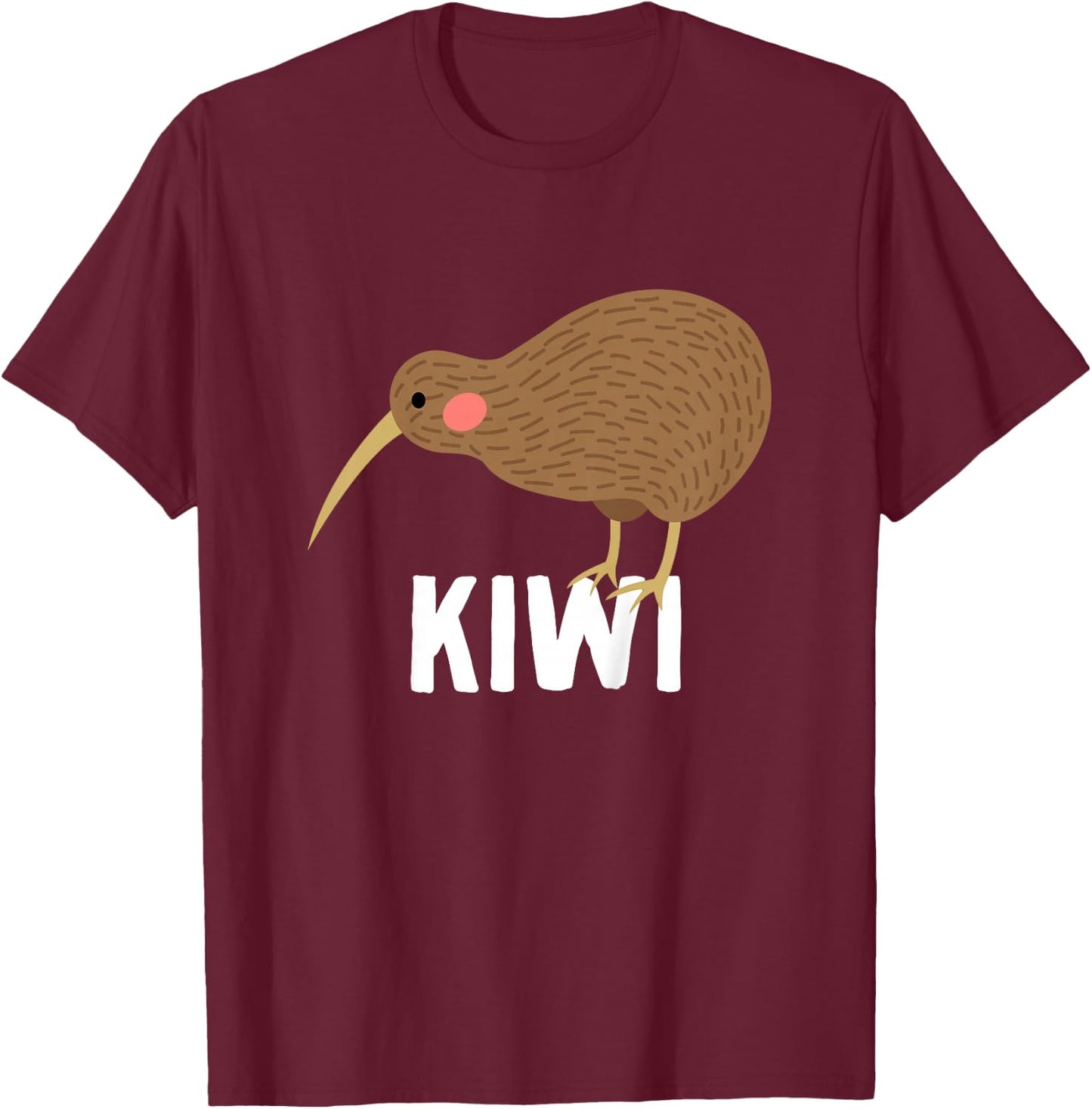 Kiwi Bird Shirt For Boys Or Girls | Cute Kiwi Gift T-Shirt - T-Shirt | Maroon