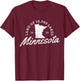 Minnesota Land Of The 10000 Lakes State Map Souvenir Gift T-Shirt - T-Shirt | Maroon