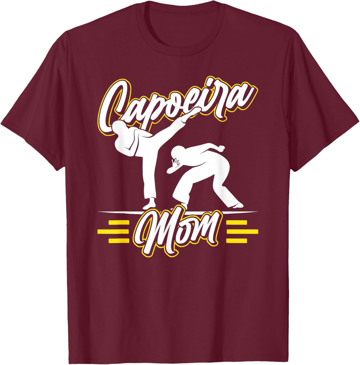 Capoeira Mom Hobby Trainer Brazil Martial Arts Mother Mommy T-Shirt - T-Shirt | Maroon