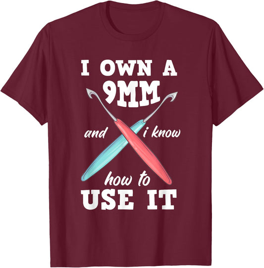 Fun Crochet T-Shirt - T-Shirt | Maroon