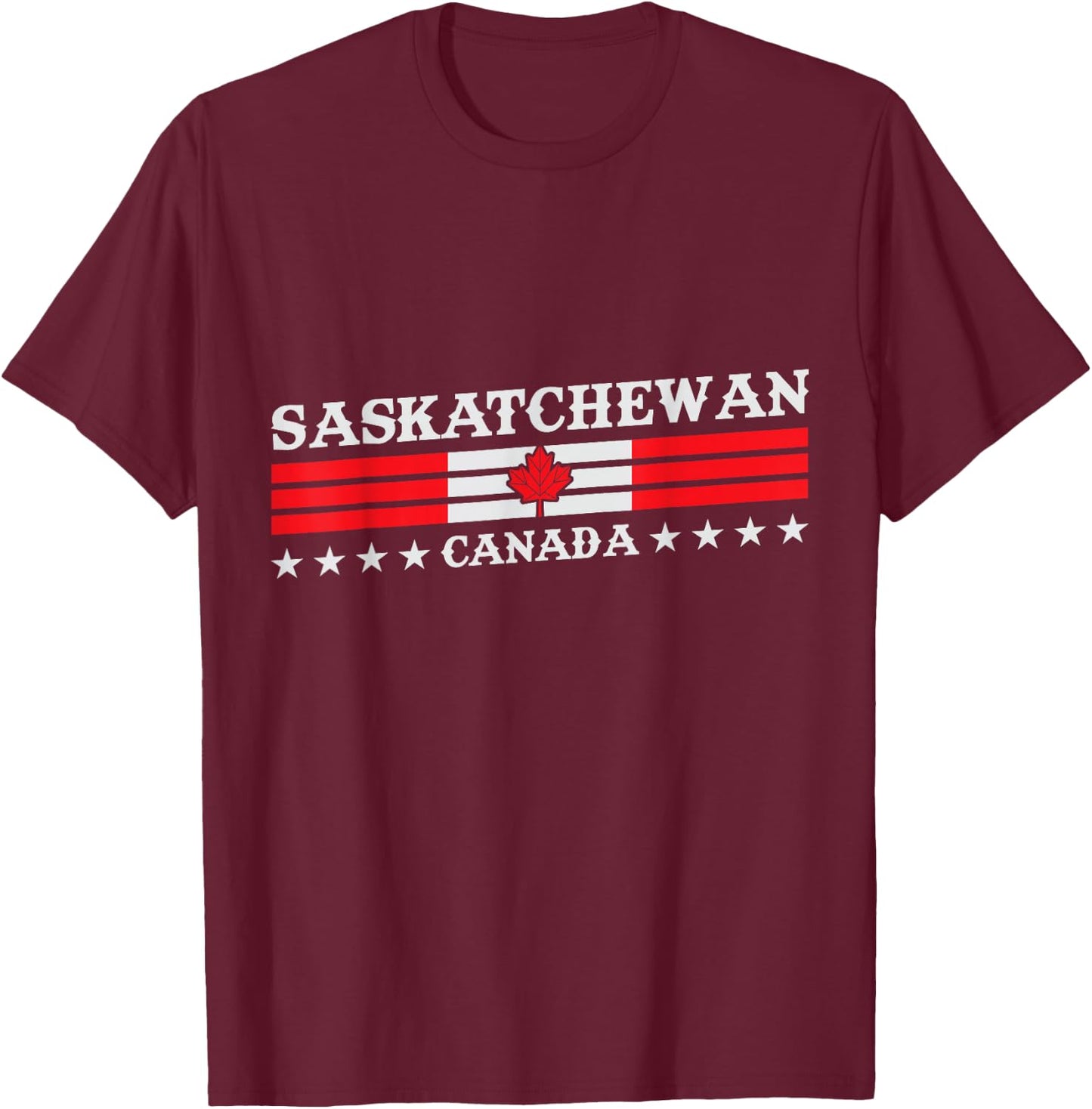 Saskatchewan Canada - Saskatchewan Souvenir Canadian T-Shirt - T-Shirt | Maroon