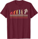 Pack A Punch Astronaut Retro Spaceman - Men's Black Short Sleeve Classic Fit - Small T-Shirt - T-Shirt | Maroon
