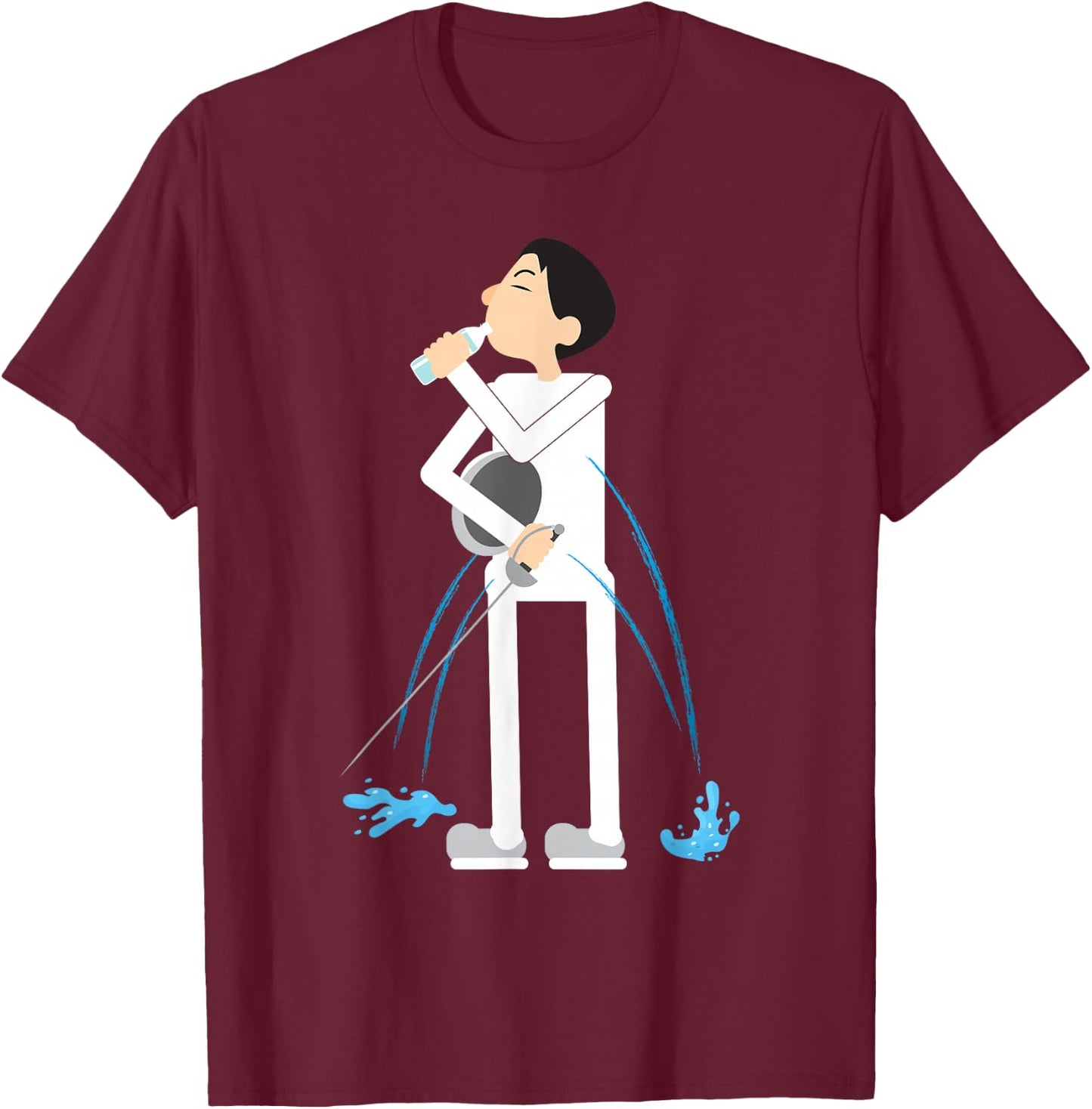 Funny Fencing Practice Sword T-Shirt - T-Shirt | Maroon