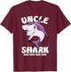 Uncle Shark Doo Doo Mommy Auntie Daddy Baby T-Shirt - T-Shirt | Maroon