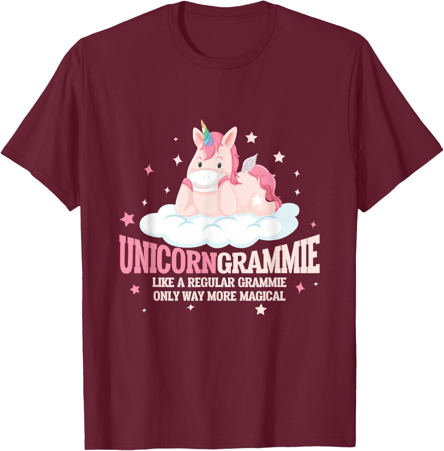 Unicorn Grammie Funny Grandmother Horse Lover T-Shirt - T-Shirt | Maroon