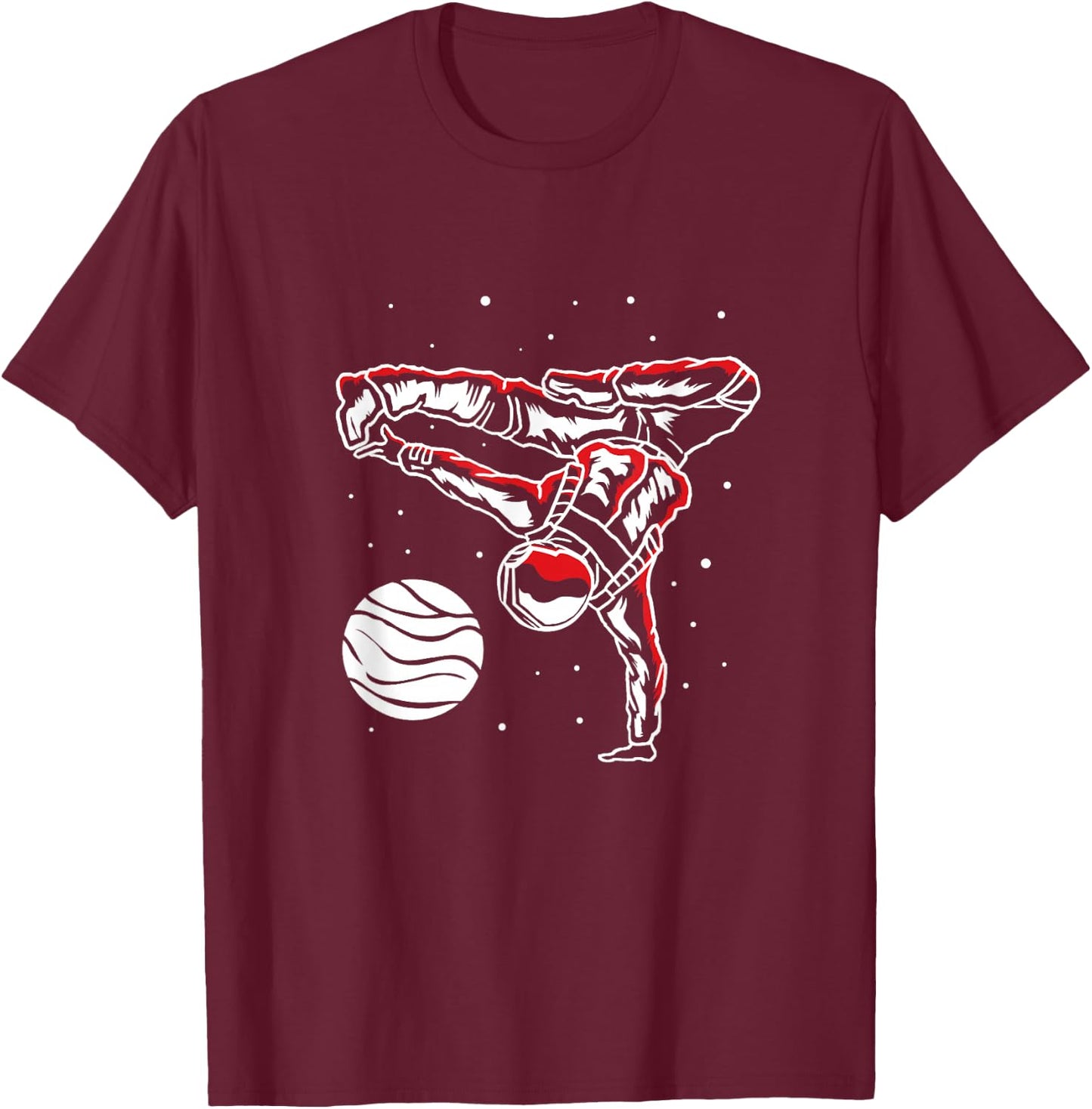 Astronaut Hip-Hop Breakdancing B-Boy Dancer Breakdance T-Shirt - T-Shirt | Maroon