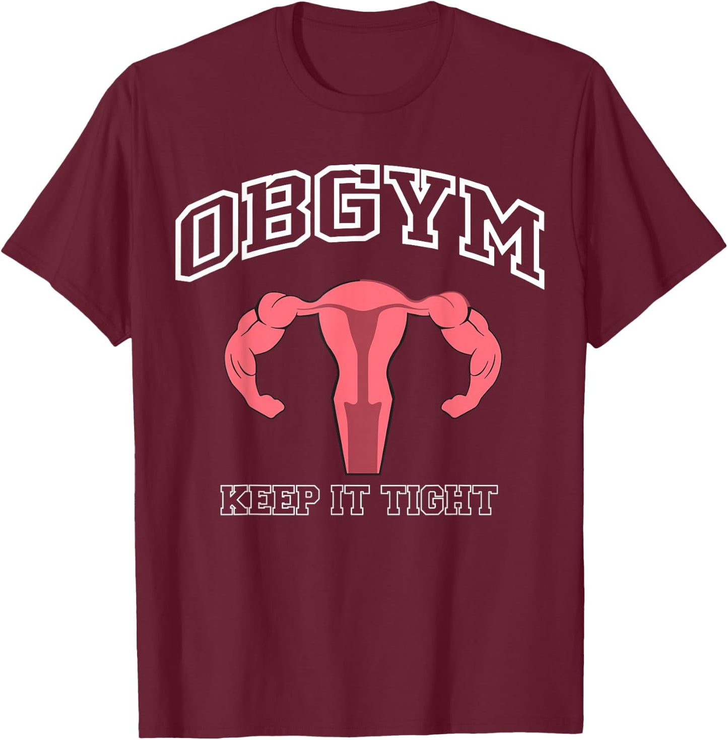 OBGYM CUT-OFF - Workout Gym T-Shirt - T-Shirt | Maroon