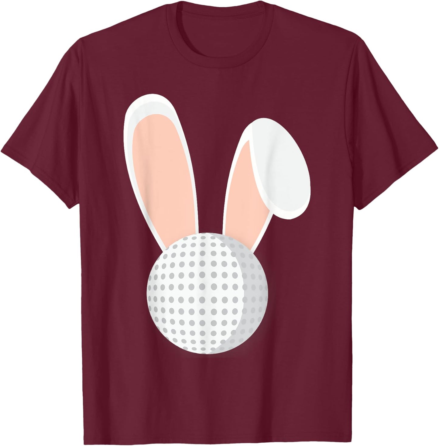 Easter Rabbit Bunny Golf Ball Golfer Funny Holiday T-Shirt - T-Shirt | Maroon