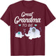 Great Grandma To Be Elephant Baby Shower For Boy T-Shirt - T-Shirt | Maroon