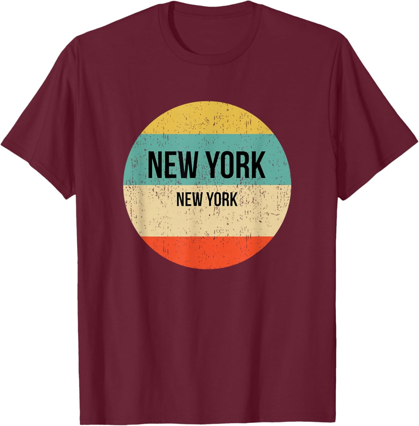 New York New York Shirt | New York T-Shirt - T-Shirt | Maroon