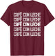 Spanish Funny Coffee Drinker Cafe con Leche Gift T-Shirt - T-Shirt | Maroon