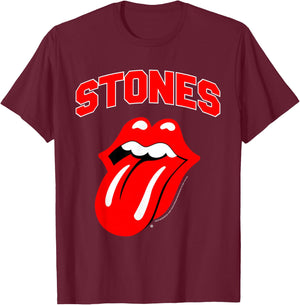 Rolling Stones Official Varsity T-Shirt - T-Shirt | Maroon
