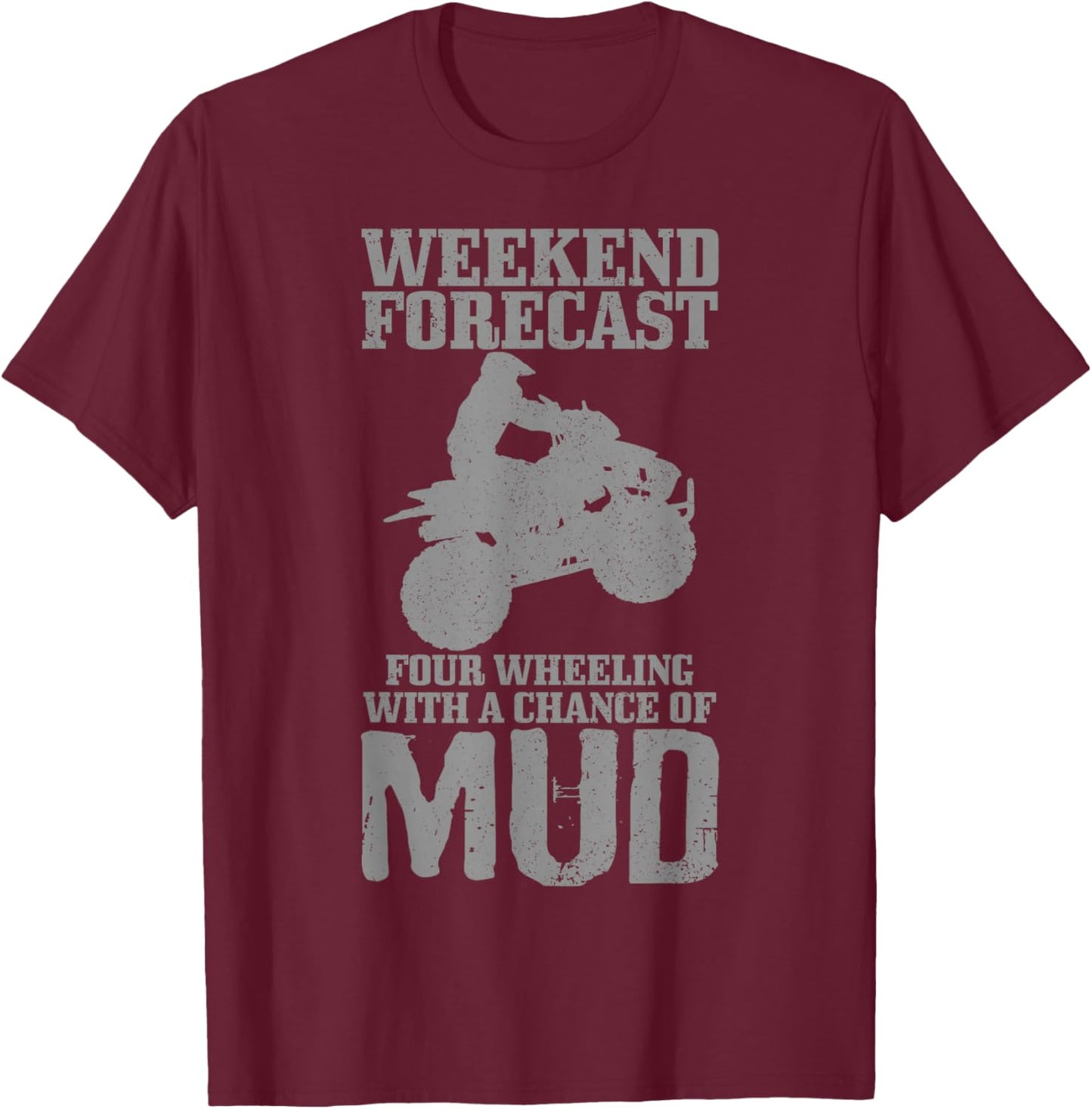 Quad Bike ATV Random Gravity Checks Funny Gift T-Shirt - T-Shirt | Maroon