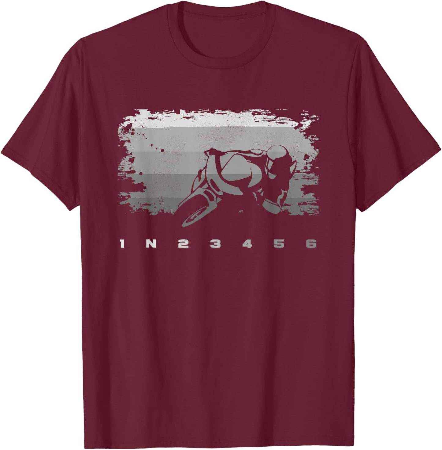 Motorcycle Clothing for Bikers -Adults Black Motorcycle Small Classic Fit Cotton 60% Polyester 40% Short Sleeve T-Shirt - T-Shirt | Maroon