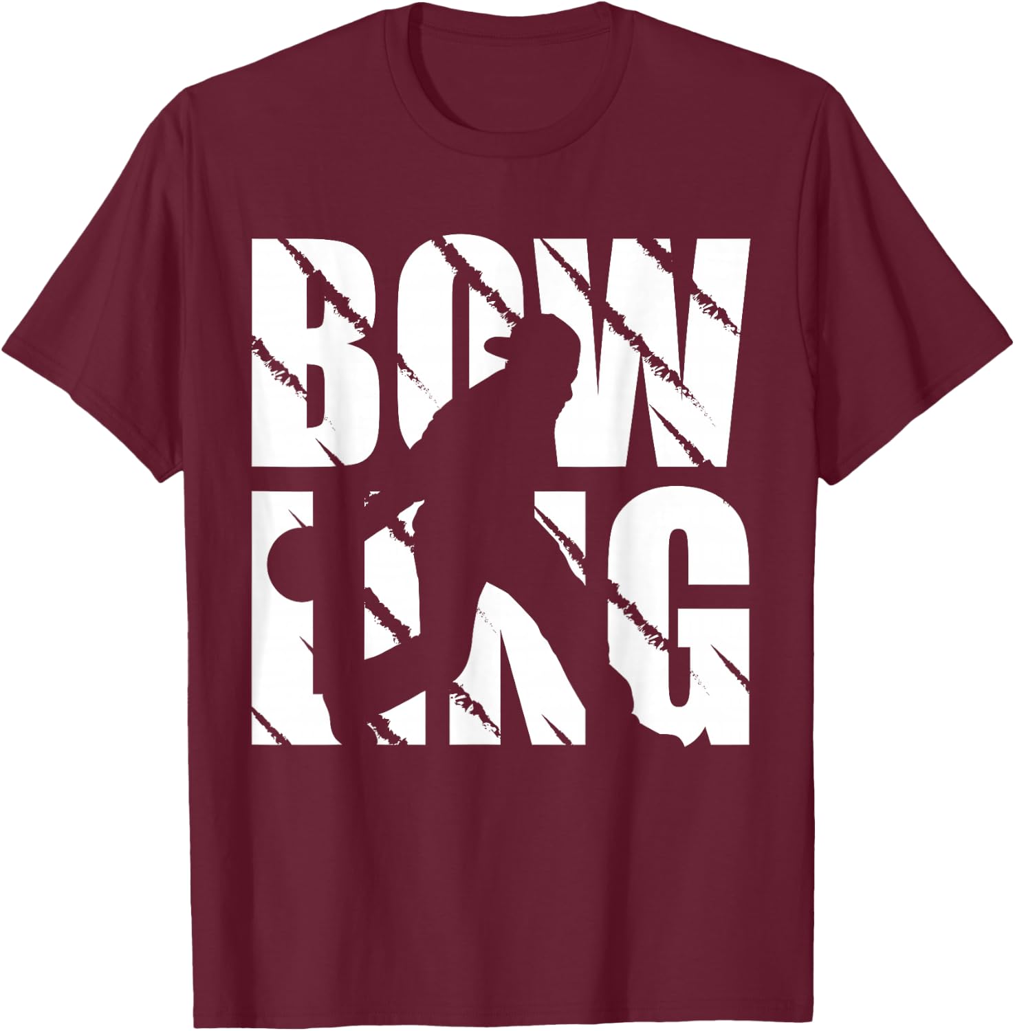 Funny Bowling Design Bowling Player and Bowling T-Shirt - T-Shirt | Maroon