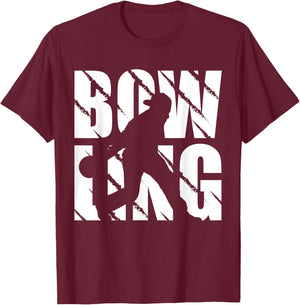 Funny Bowling Design Bowling Player and Bowling T-Shirt - T-Shirt | Maroon