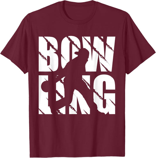 Funny Bowling Design Bowling Player and Bowling T-Shirt - T-Shirt | Maroon