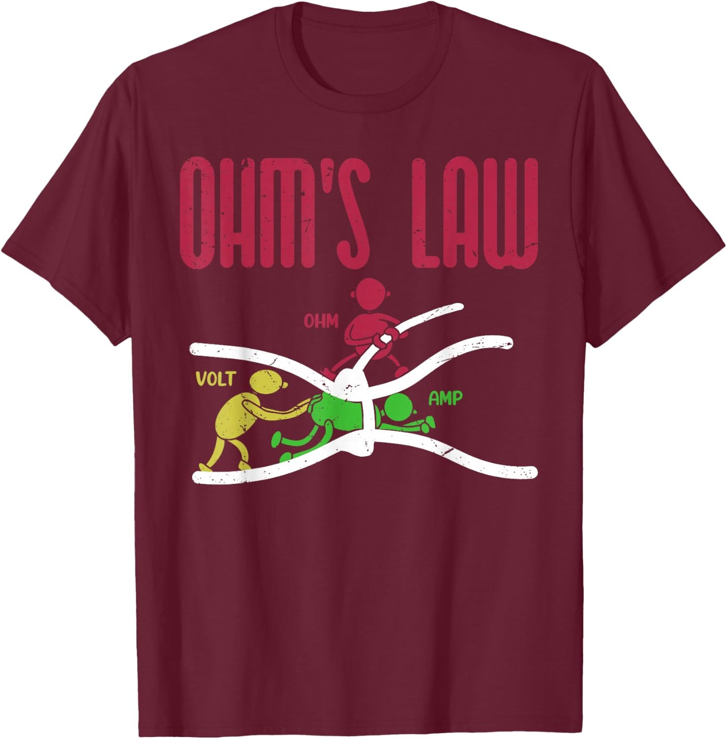 Ohm's Law T-Shirt - T-Shirt | Maroon