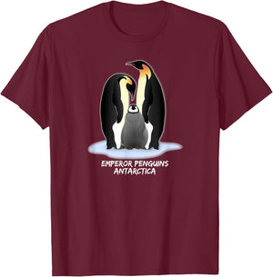Emperor Penguins Antarctica #2 nature, wildlife T-Shirt - T-Shirt | Maroon