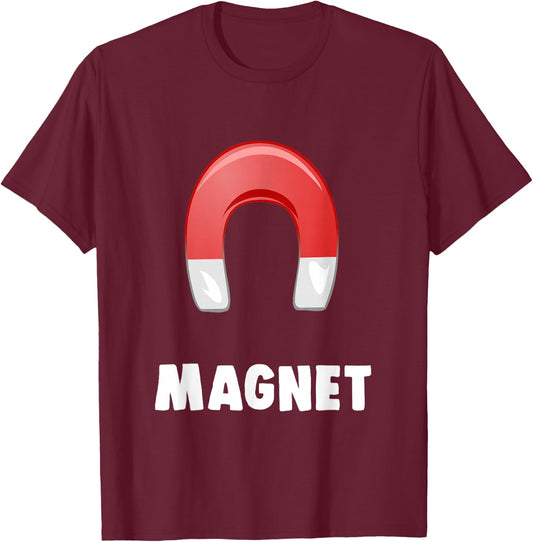 Magnet Matching Halloween Costumes for Couples T-Shirt - T-Shirt | Maroon