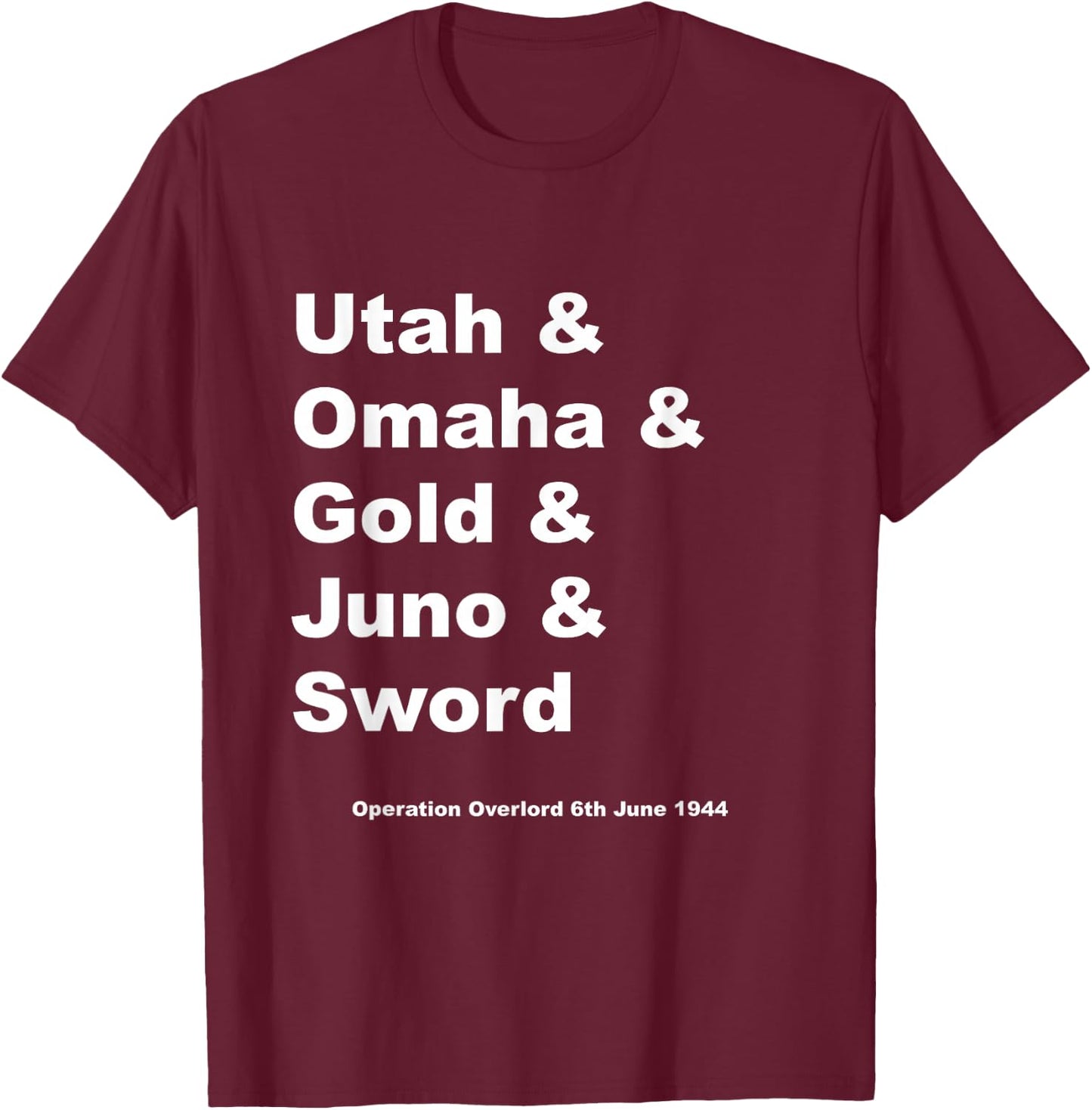 D-Day 75th Anniversary Shirt | Normandy D-Day Beaches T-Shirt - T-Shirt | Maroon