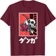 Skull Cyberpunk Cyborg Vaporwave Urban Style T-Shirt - T-Shirt | Maroon