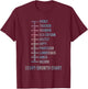 Beard Measurement Chart T-Shirt - T-Shirt | Maroon