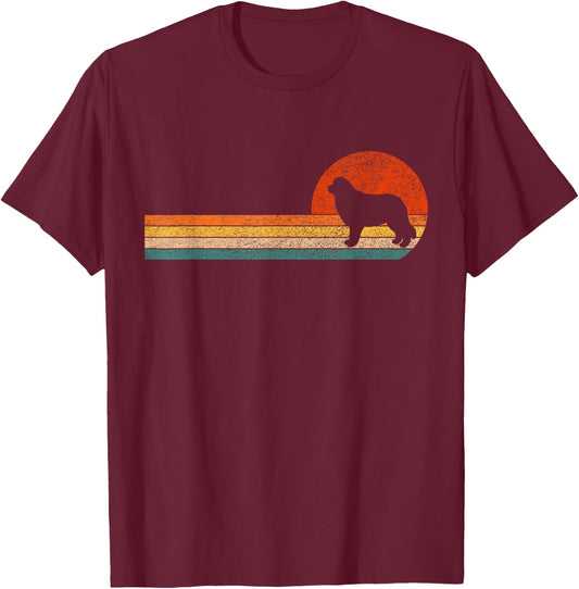 Funny Newfoundland Dog Newfie Owner Retro Vintage T-Shirt - T-Shirt | Maroon