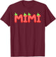 Mimi Strawberry Berry First Birthday Family Matching T-Shirt - T-Shirt | Maroon