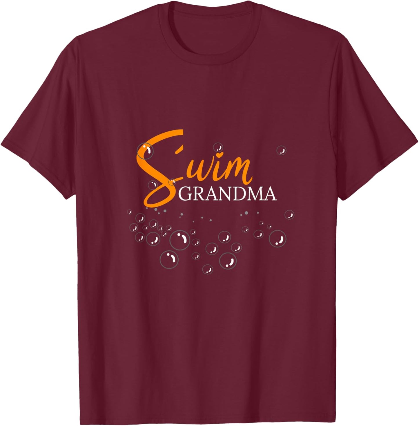 Swim Swimmer Love Funny Swimming Shirt Sport Grandma Gift T-Shirt - T-Shirt | Maroon