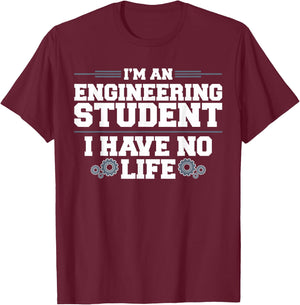Cool Engineer Art Women Engineering Student T-Shirt - T-Shirt | Maroon