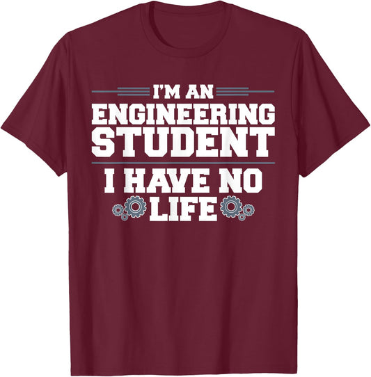 Cool Engineer Art Women Engineering Student T-Shirt - T-Shirt | Maroon