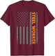 Steel Worker Patriotic Flag American Patriotic Ironwork Love Women Men T-Shirt - T-Shirt | Maroon