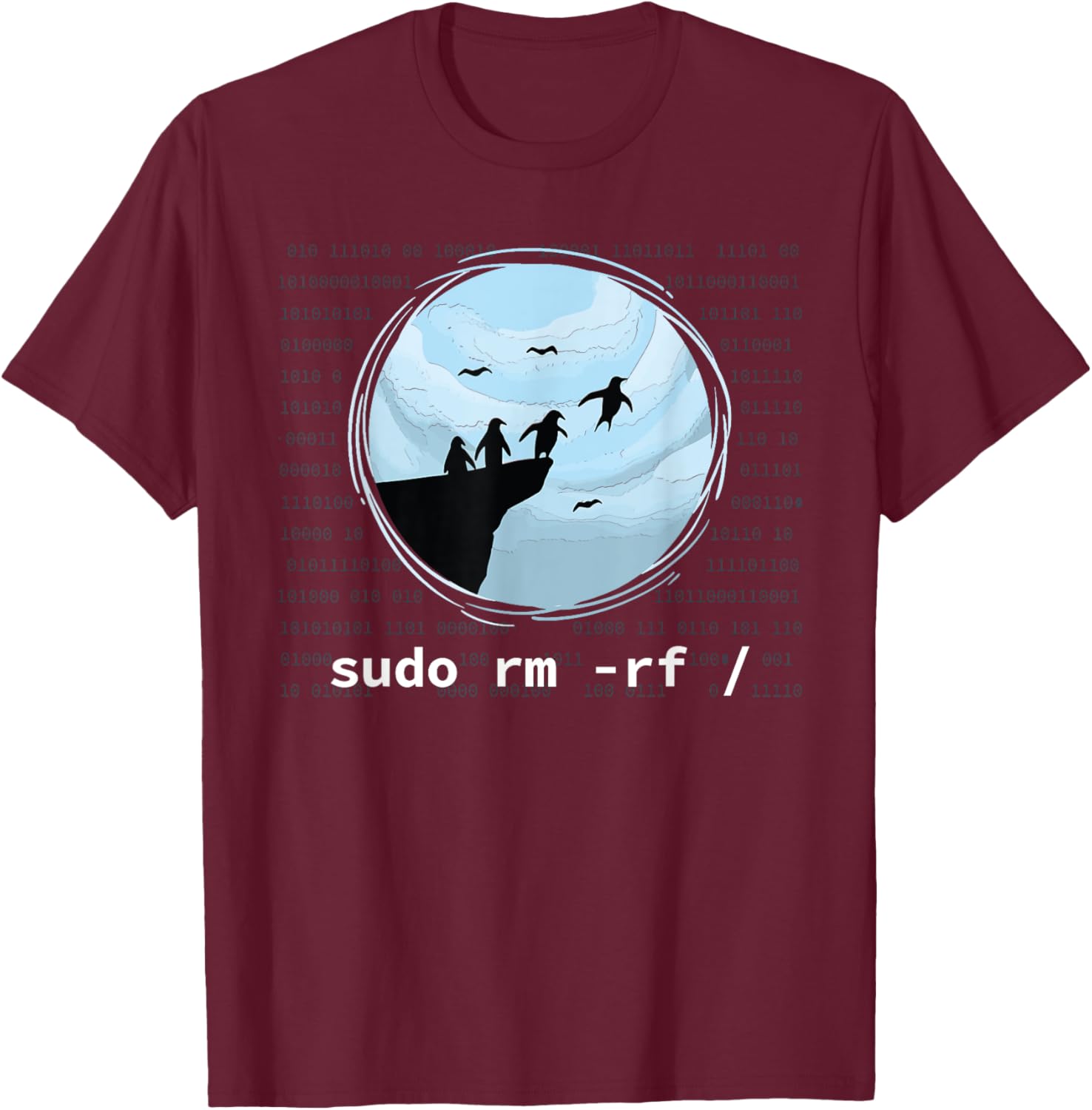 Sudo RM RF T-Shirt - T-Shirt | Maroon