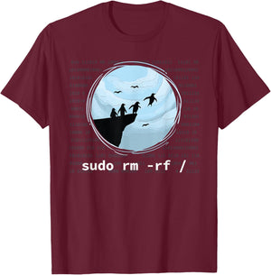 Sudo RM RF T-Shirt - T-Shirt | Maroon