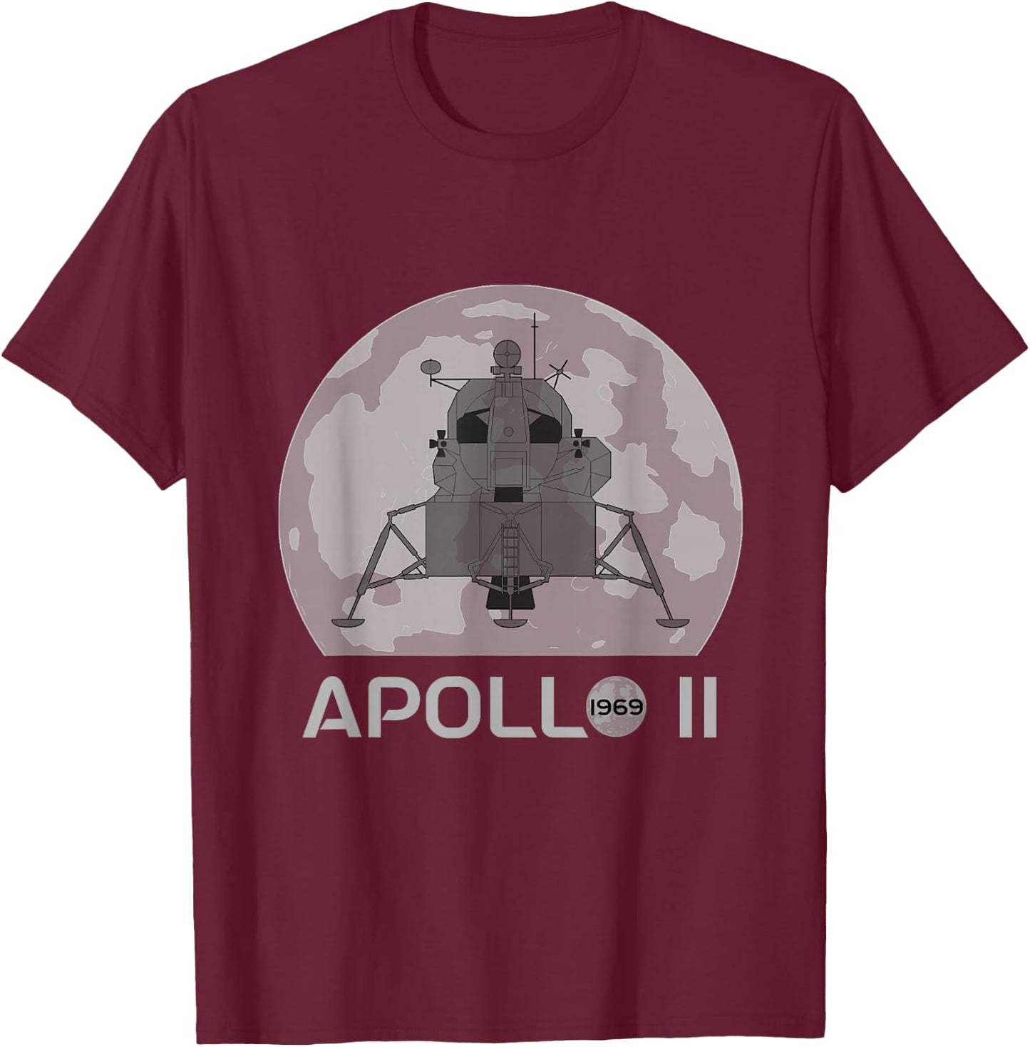 Apollo 1969 Lunar Module Apollo 11 Moon Landing T-Shirt - T-Shirt | Maroon