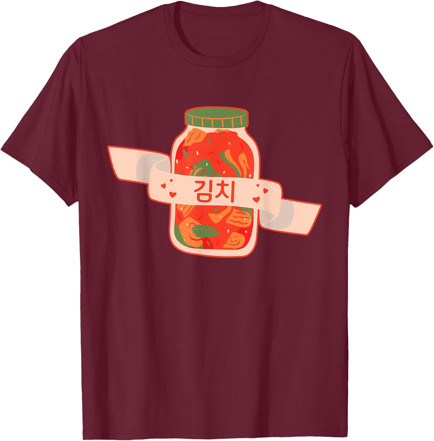 Love Kimchi Jar South Korean Kpop T-Shirt - T-Shirt | Maroon