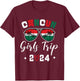 Girls Trip Cancun Mexico 2024 Matching T-Shirt - T-Shirt | Maroon