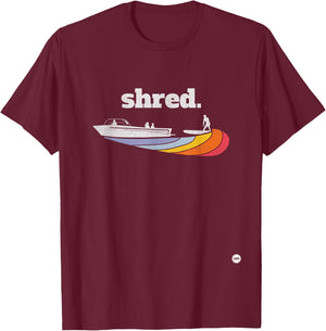 Wakesurfing Shred Vintage - Kids T-Shirt - T-Shirt | Maroon