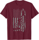 Triathlon US Flag Swim Bike Run Sport Patriotic Triathlete T-Shirt - T-Shirt | Maroon