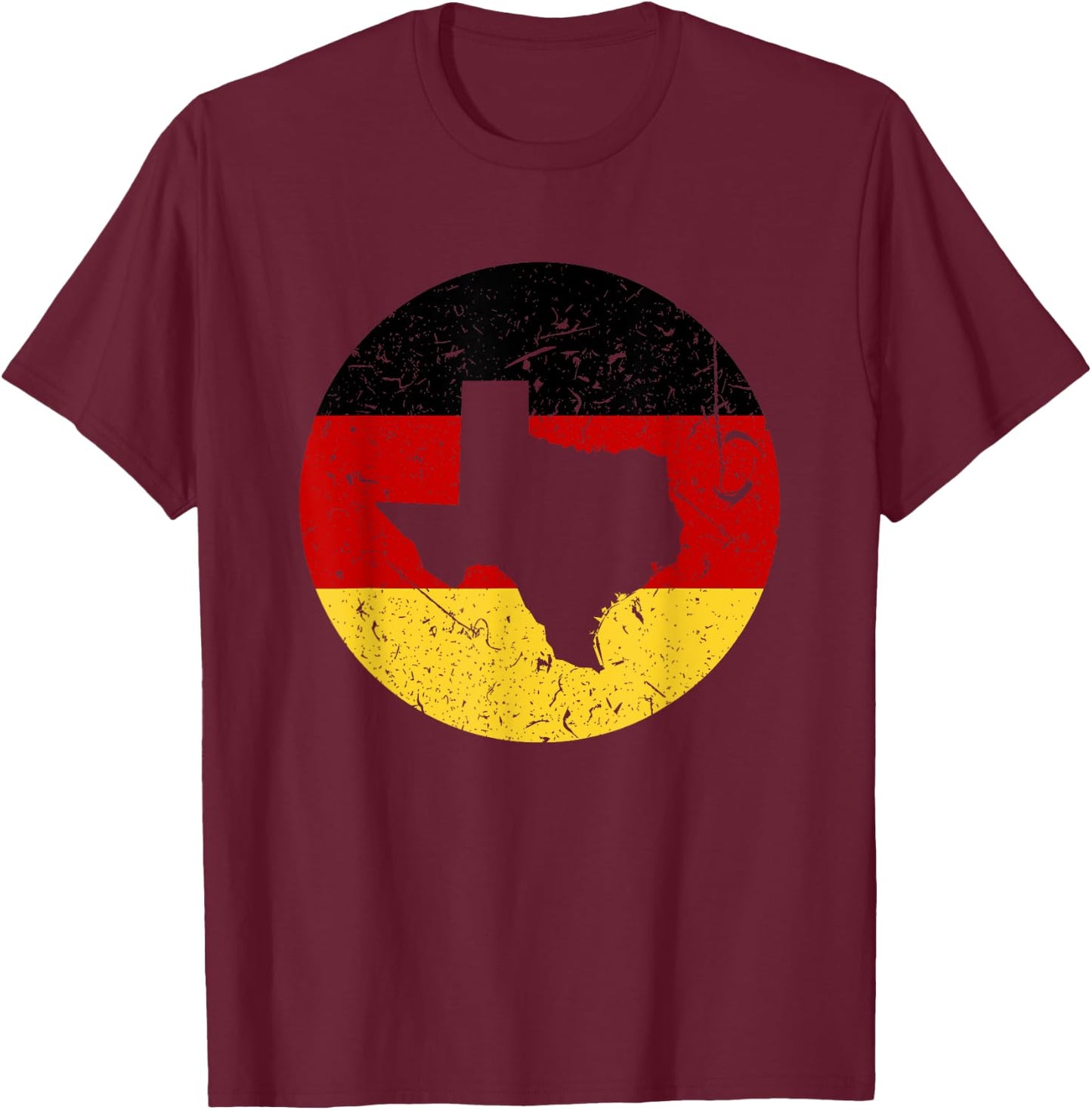 Proud Texan-German Heritage From Texas Germany Home Pride T-Shirt - T-Shirt | Maroon