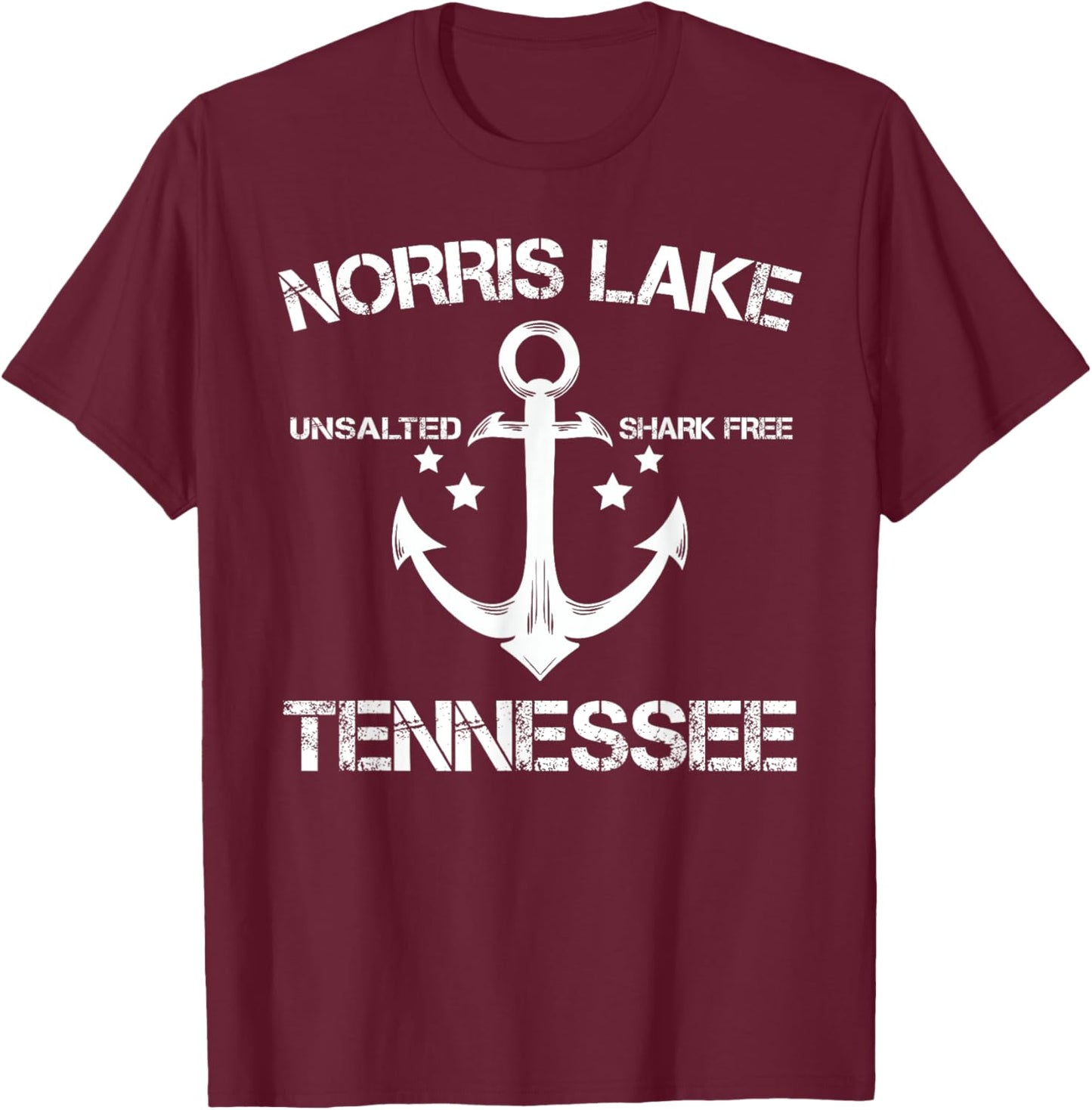 NORRIS LAKE TENNESSEE Funny Fishing Camping Summer Gift Women Kids T-Shirt - T-Shirt | Maroon